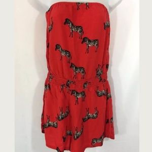 Aerie Red Zebra Romper in size Medium
